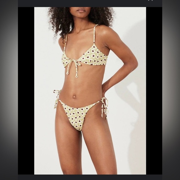 ZULU & ZEPHYR Olive Daisy Retro Tie Curve Brief - Picture 1 of 8